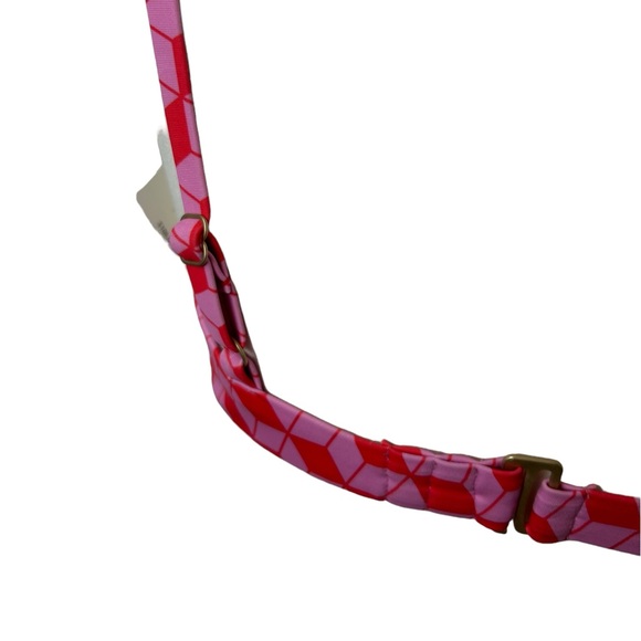 JESSICA SIMPSON women’s pink geometric shapes underwire bikini swim top sz L NWT - Picture 5 of 7